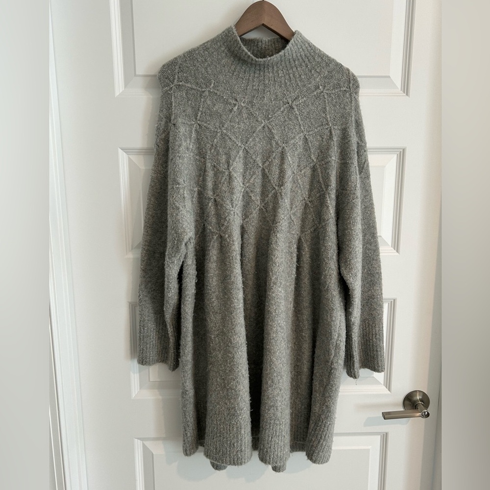 Free People Jaci Sweater Dress Gray Size L - Picture 2 of 16